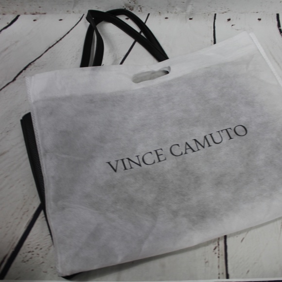 Black Leather Vince Camuto Luck Tote - Picture 5 of 6